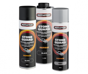 <strong>MOTOSPRAY STONE GUARD</strong> <br/> TEXTURED UNDERBODY COATING