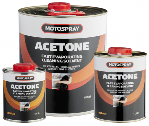 <strong>MOTOSPRAY ACETONE </strong><br/> FAST EVAPORATING CLEANING SOLVENT