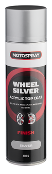 <strong>MOTOSPRAY WHEEL SILVER </strong><br/>ACRYLIC TOPCOAT